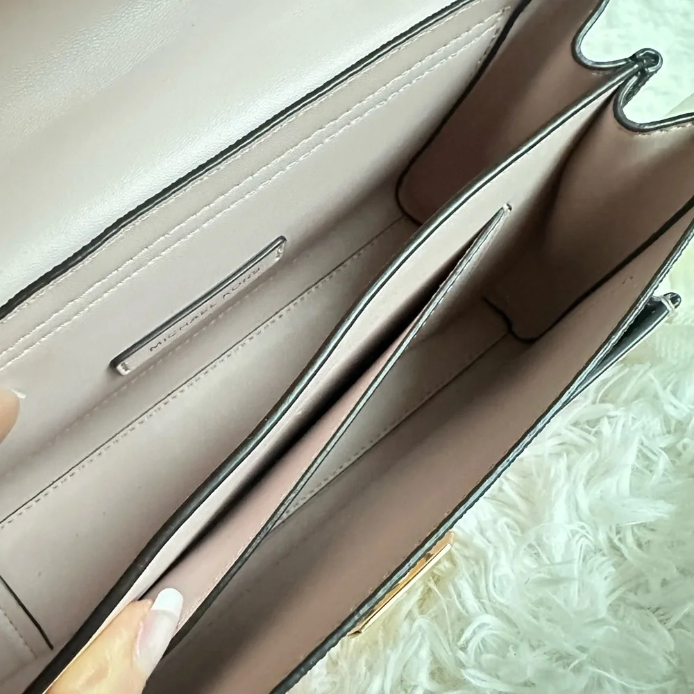 Michael Kors Lita Brown and Pink Crossbody Bag - Picture 12 of 13